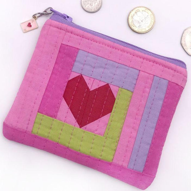 Love Improv Coin Purse Fabric Pack, size 5” x 4” / 13 cm x 11 cm