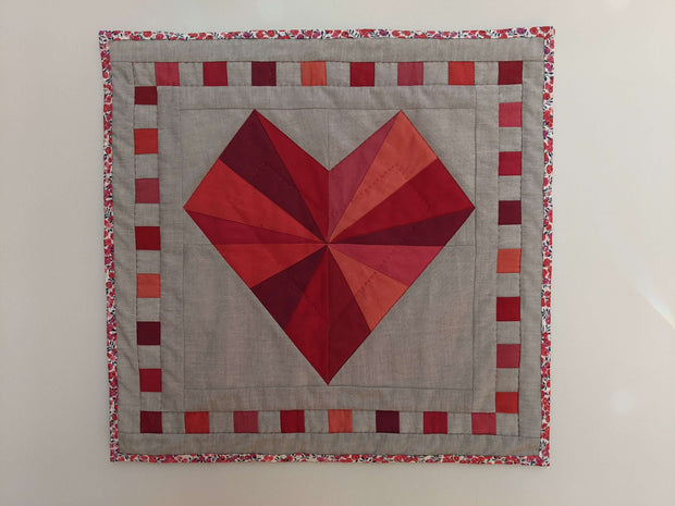 Heart wall hanging by Celia Morse