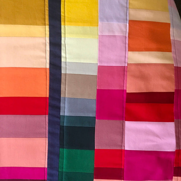 'Rainbow Stripy' Quilt by Carole Bennett